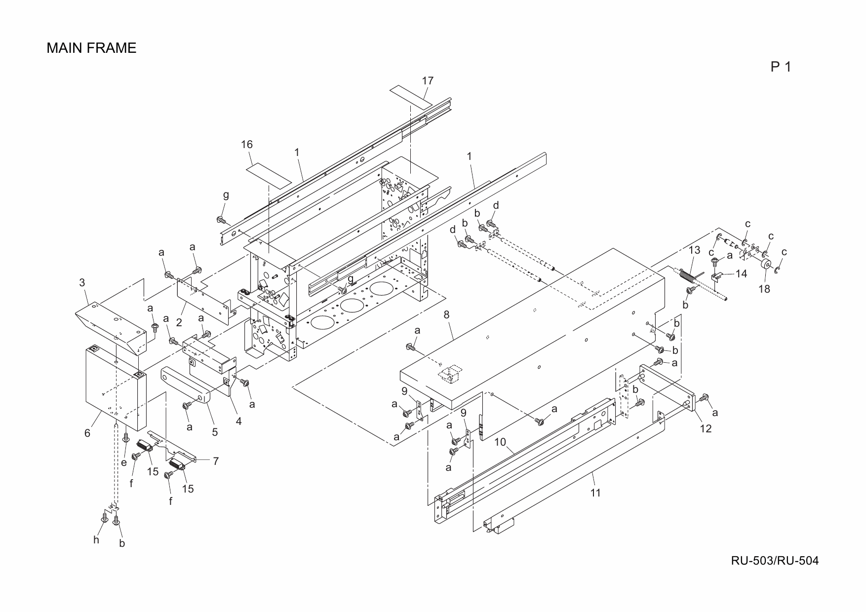 Konica-Minolta Options RU-503 RU-504 A04J Parts Manual-2